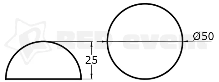 Чертеж товара Half Globo 50